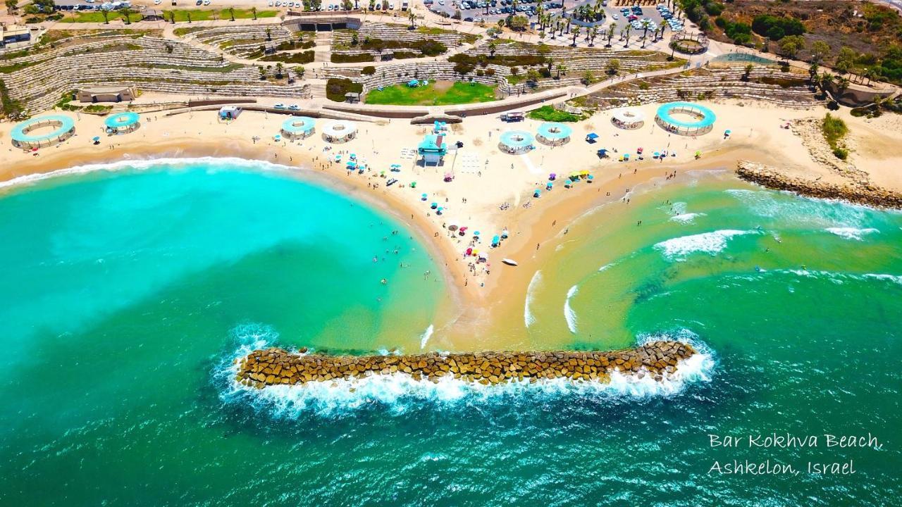אשקלון Beach Suite Israel 5rm Jacuzzi Spa Vacation Rental Apartment דירת נופש צימר 5חד על הים גקוזי ספא וחדר כושר מראה חיצוני תמונה